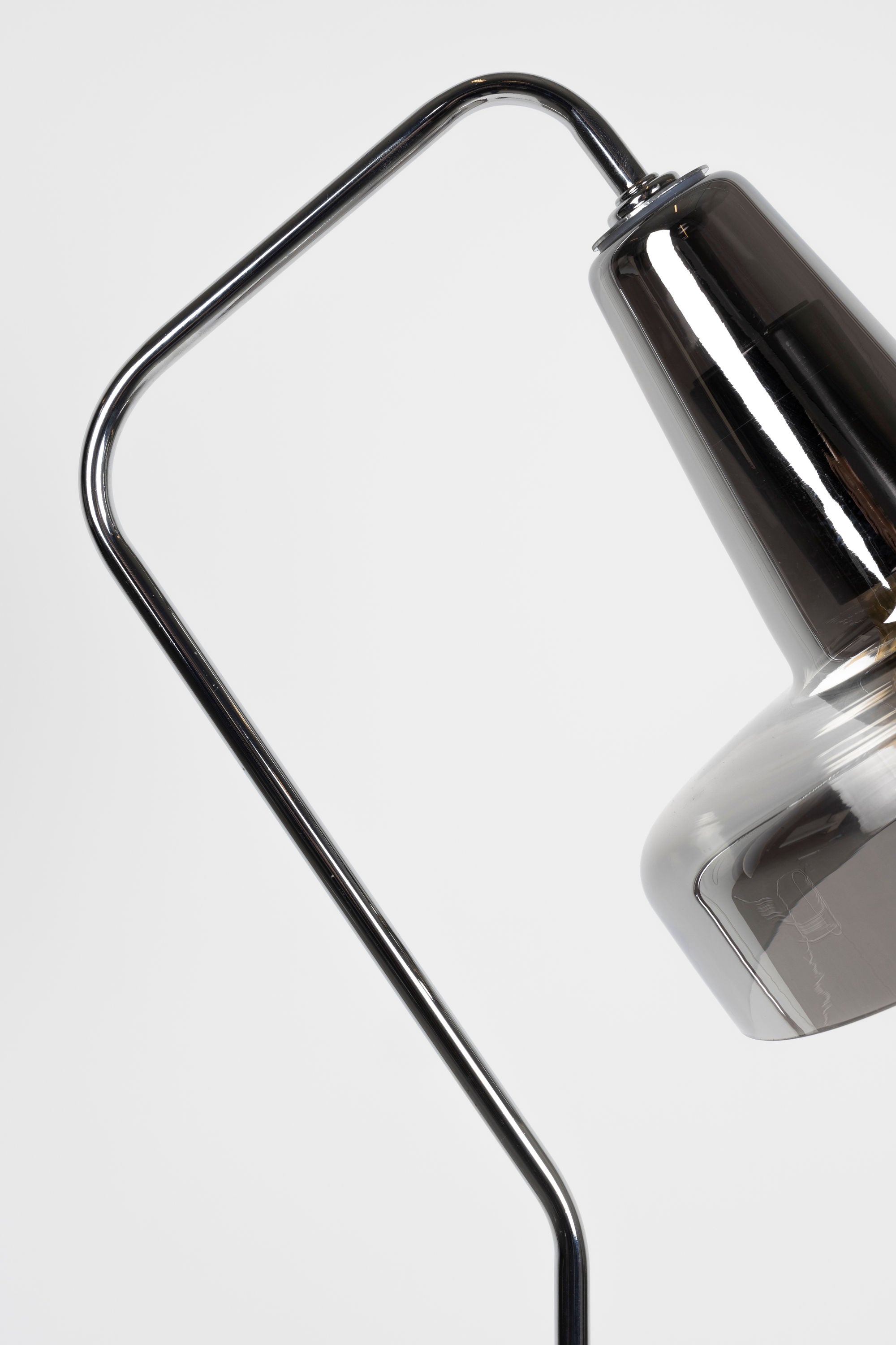 Anshin Smoke Glass Floor Lamp